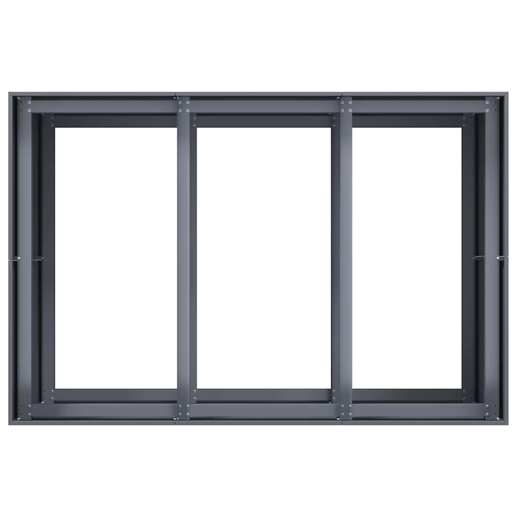 Plantekasse antrasitt 120x80x80 cm stål