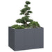 Plantekasse antrasitt 120x80x80 cm stål