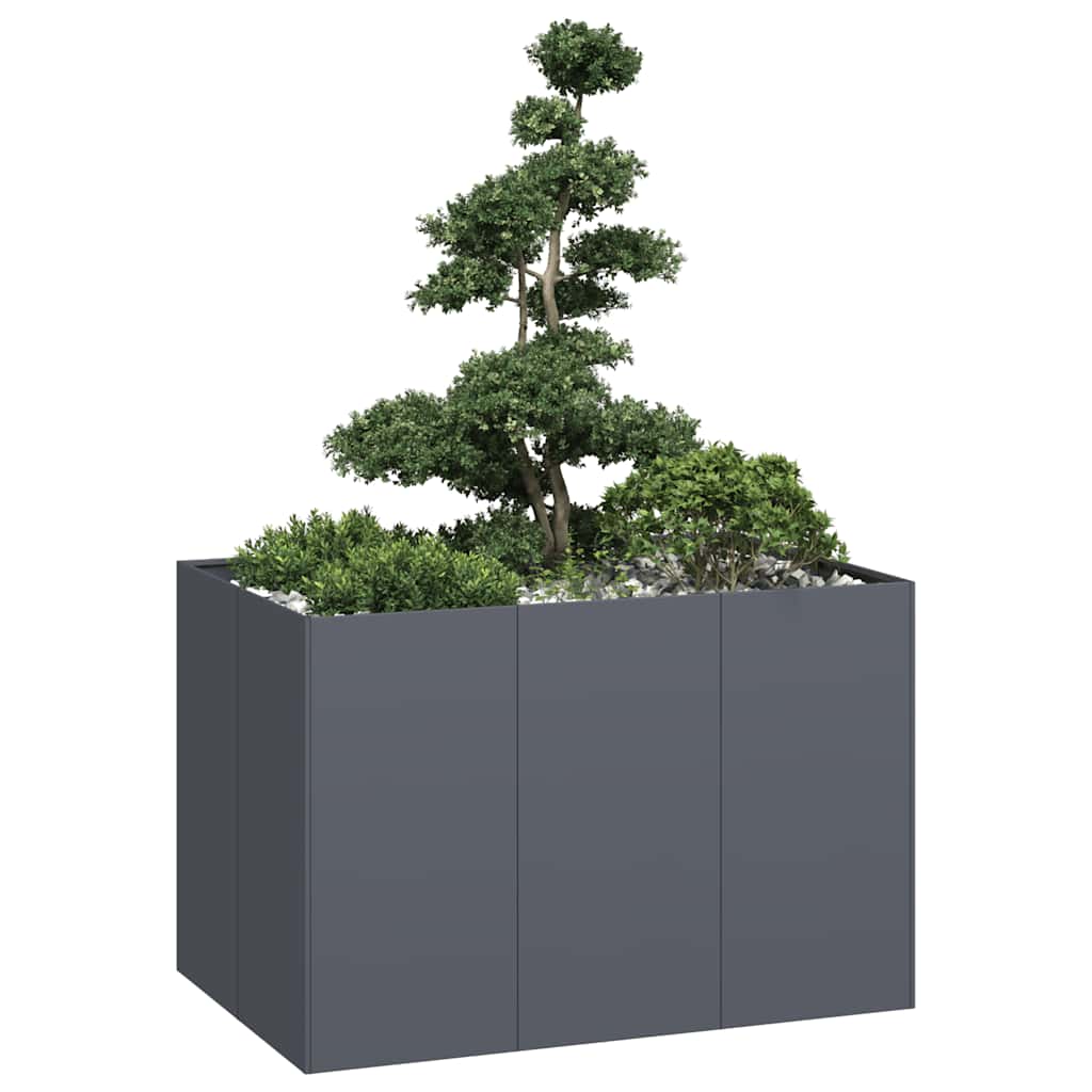 Plantekasse antrasitt 120x80x80 cm stål