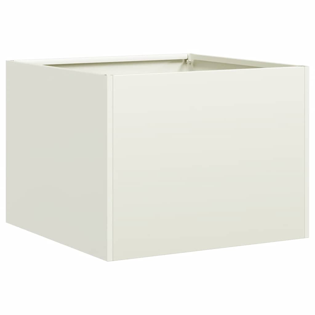 Plantekasse hvit 40x40x30 cm stål