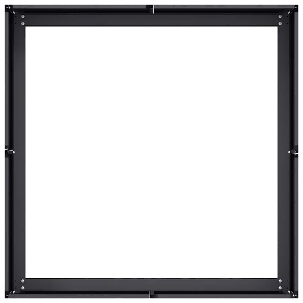 Plantekasse svart 80x80x30 cm stål