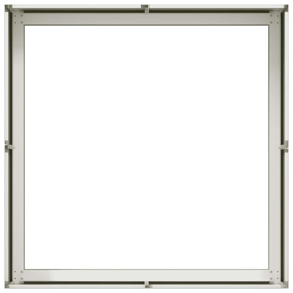 Plantekasse hvit 80x80x30 cm stål