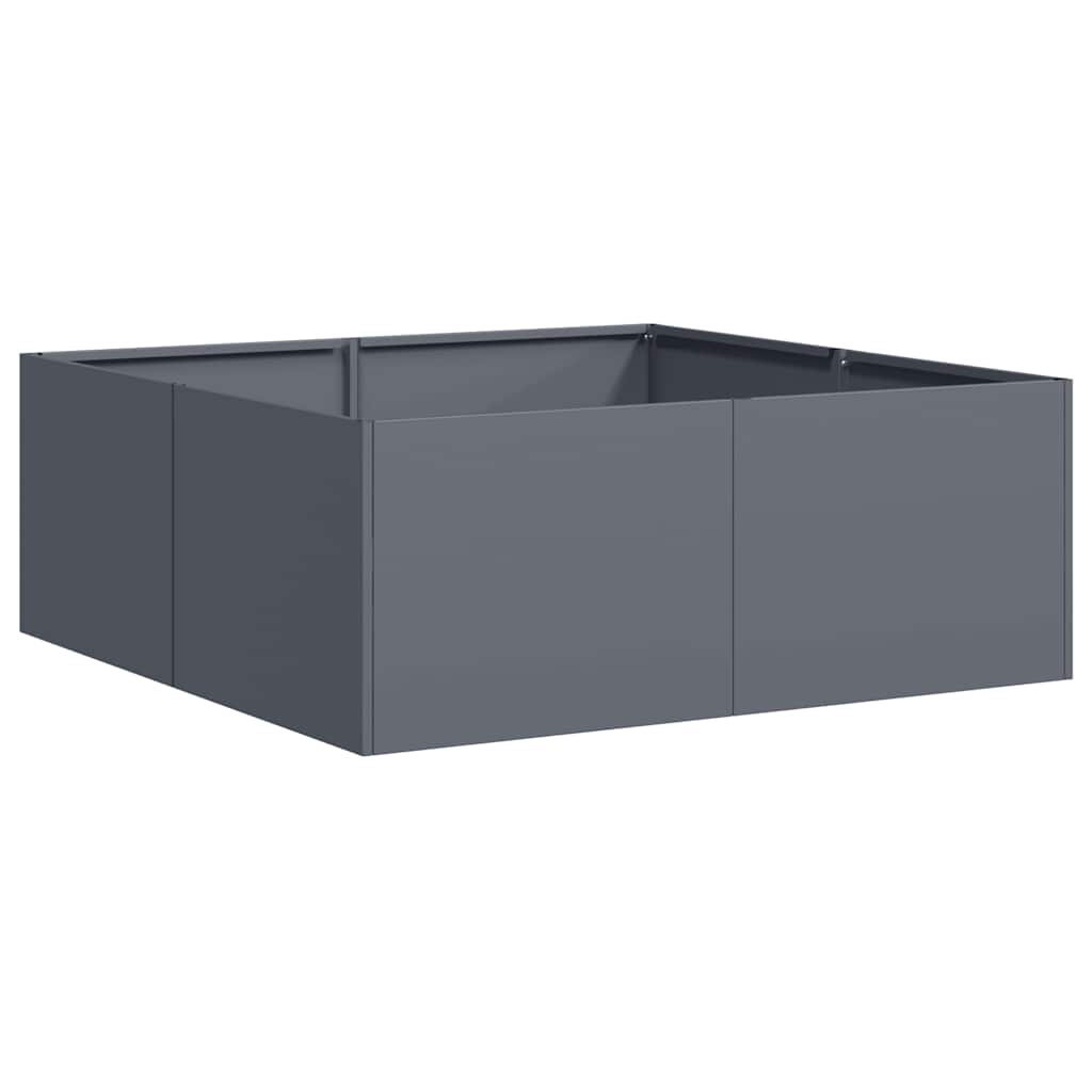 Plantekasse antrasitt 80x80x30 cm stål