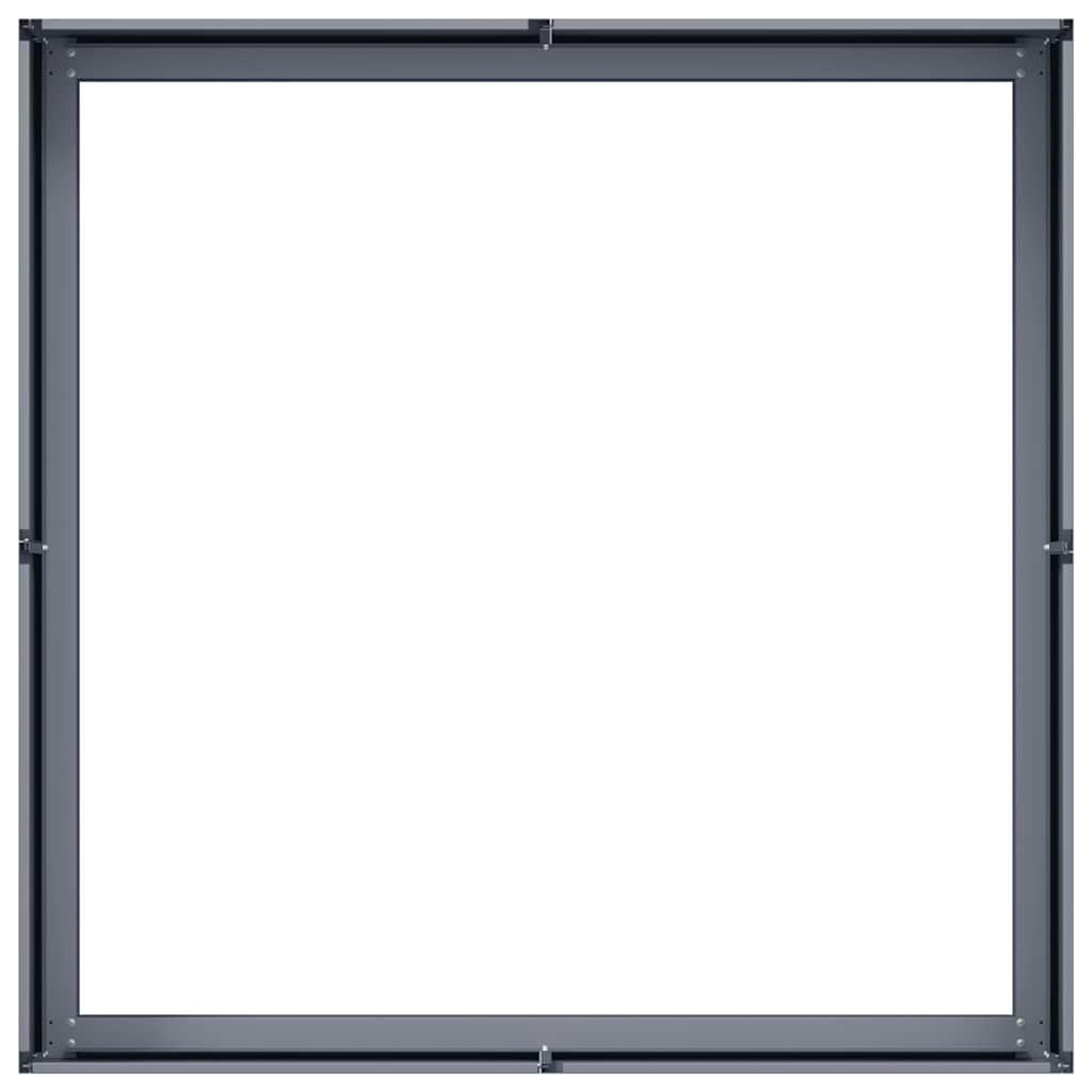 Plantekasse antrasitt 100x100x30 cm stål