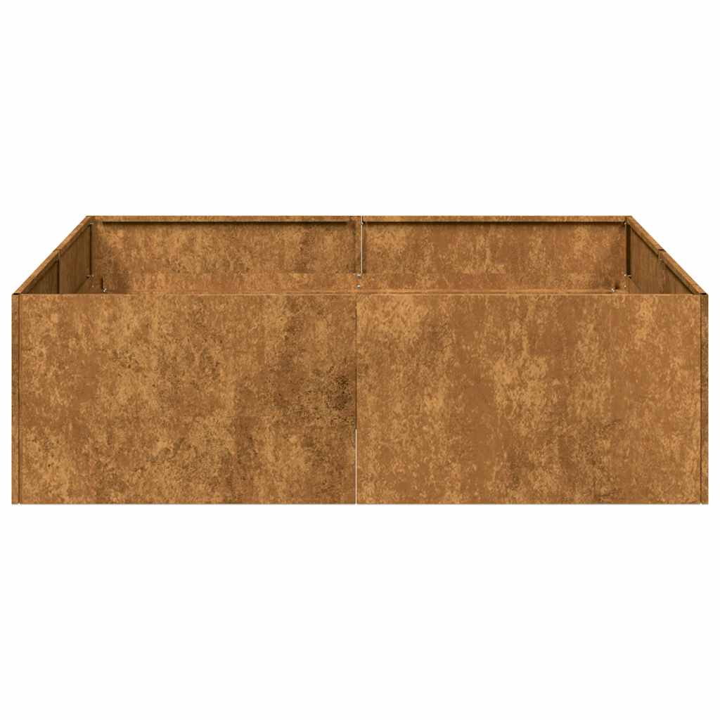 Plantekasse rust 100x100x30 cm forvitringsstål