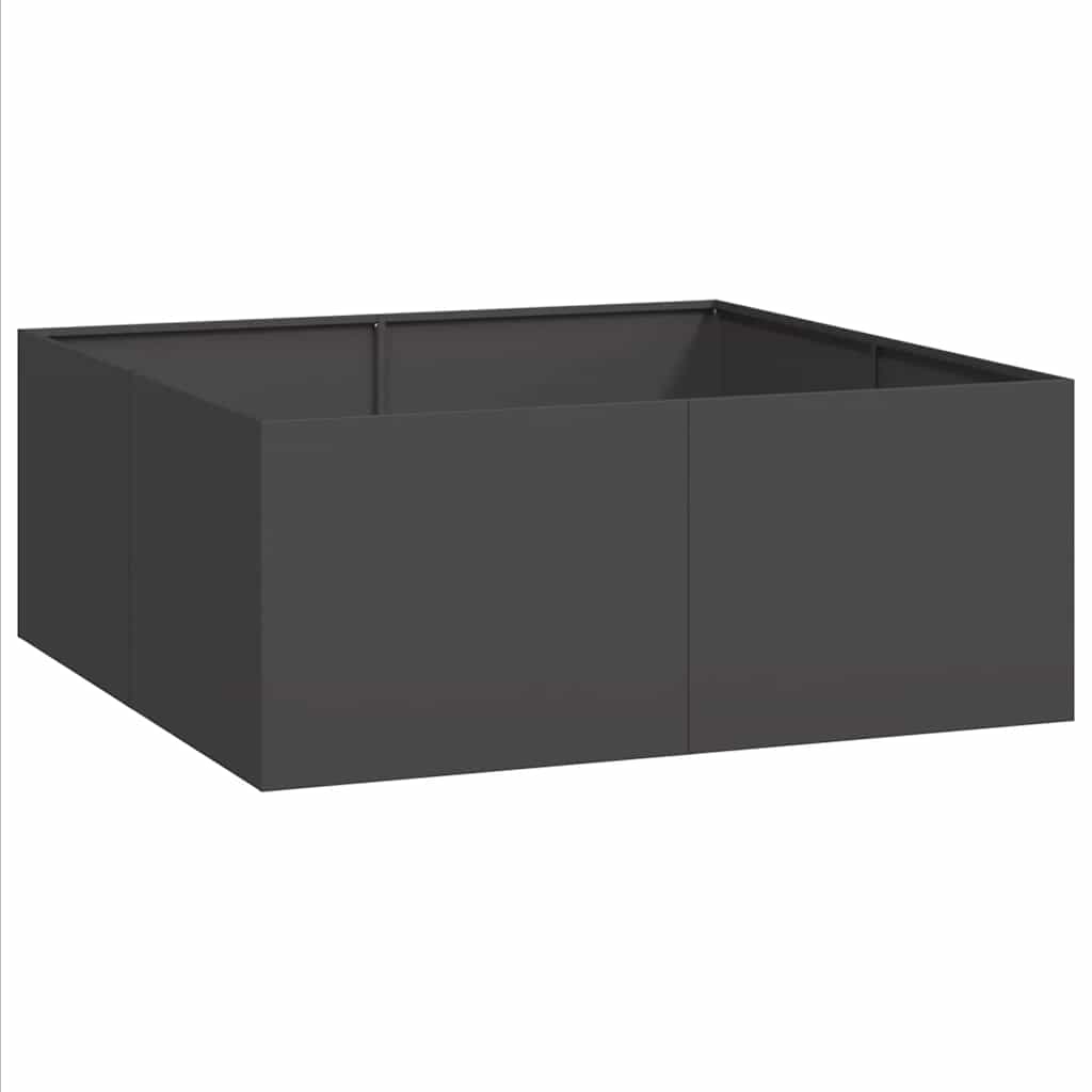 Plantekasse svart 100x100x40 cm stål