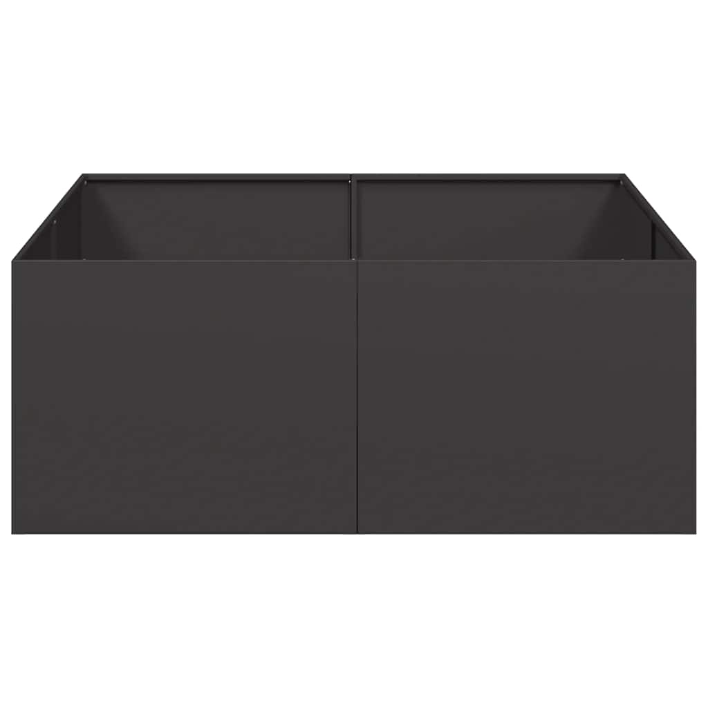 Plantekasse svart 100x100x40 cm stål