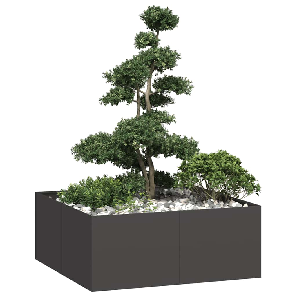 Plantekasse svart 100x100x40 cm stål