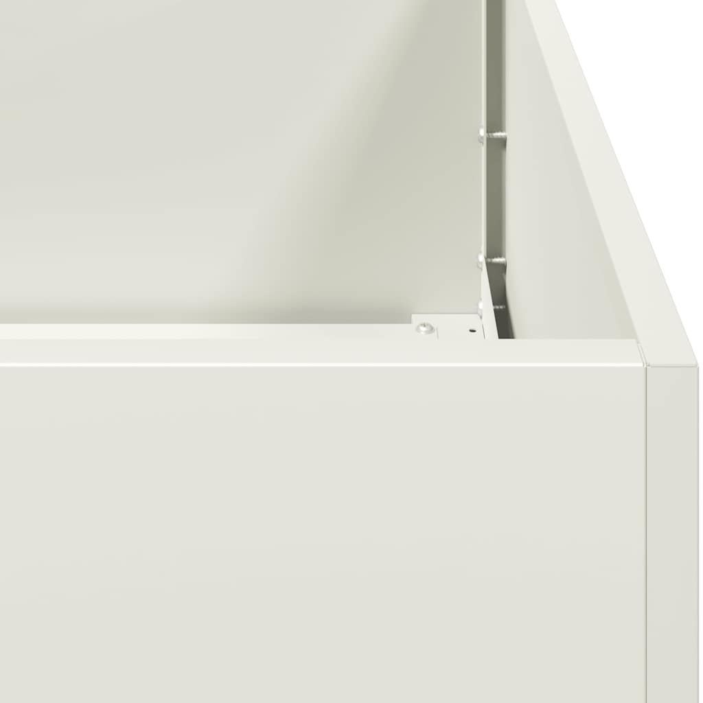 Plantekasse hvit 100x100x40 cm stål