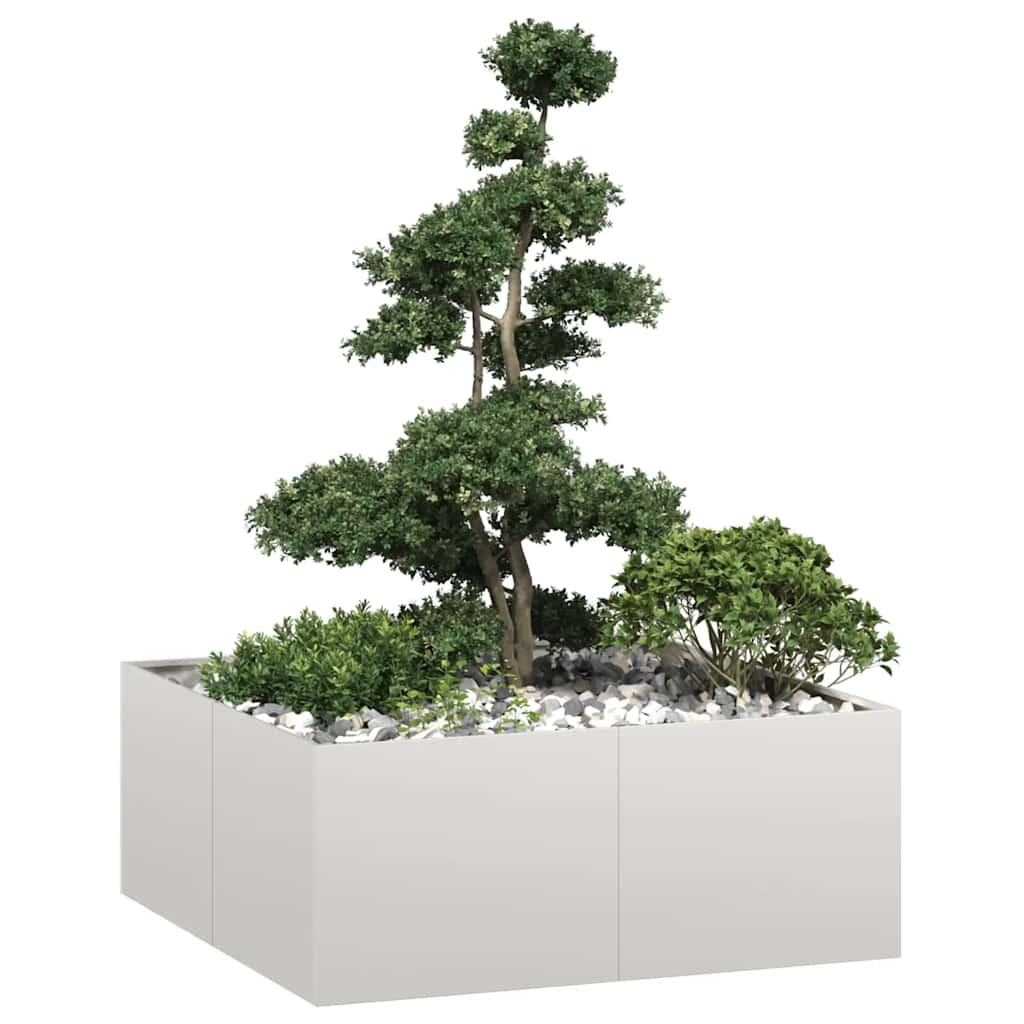 Plantekasse 100x100x40 cm rustfritt stål