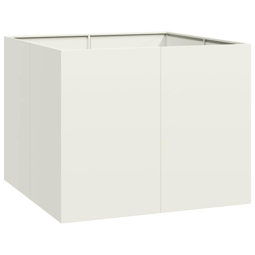 Plantekasse hvit 100x100x80 cm stål