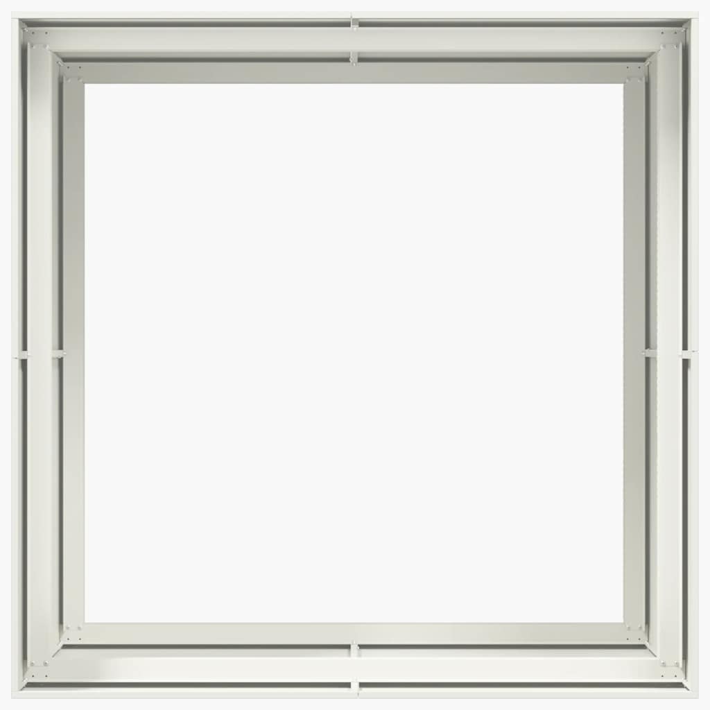 Plantekasse hvit 100x100x80 cm stål