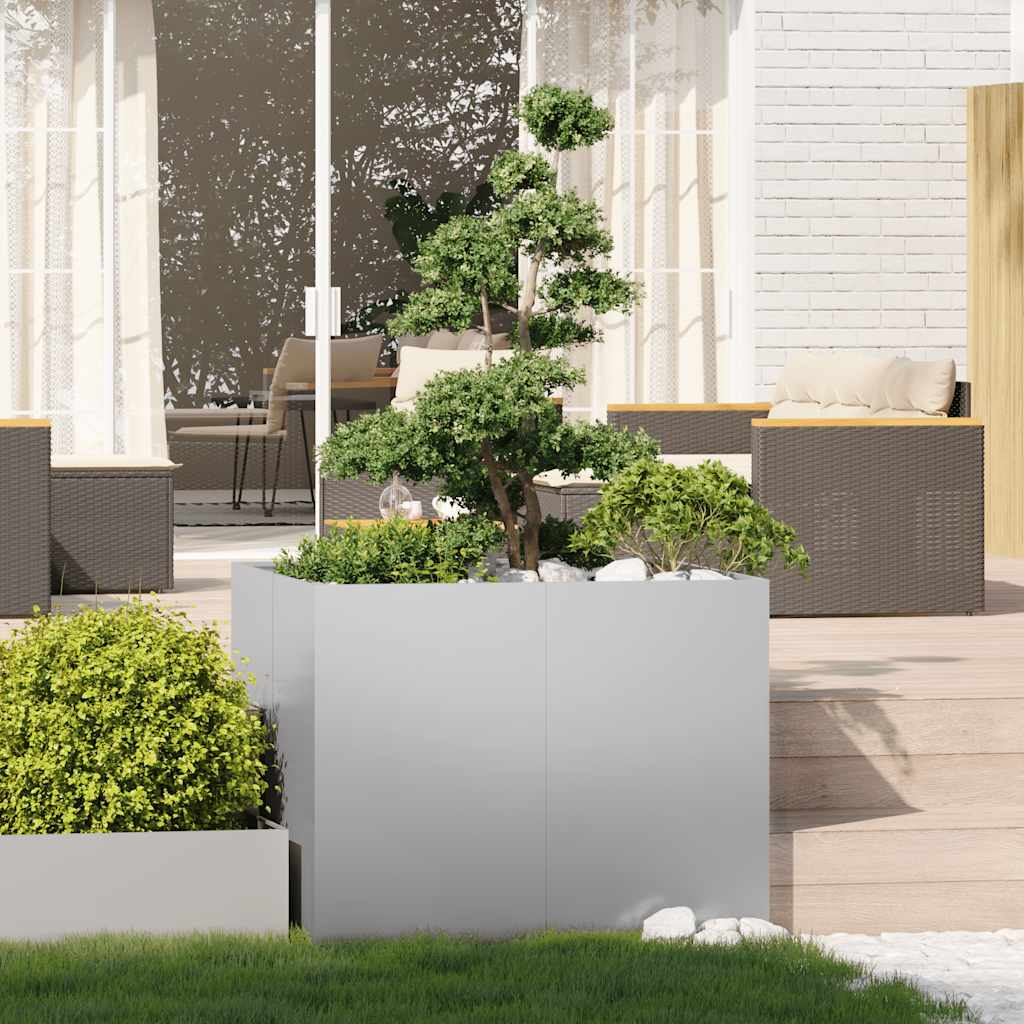 Plantekasse 100x100x80 cm galvanisert stål