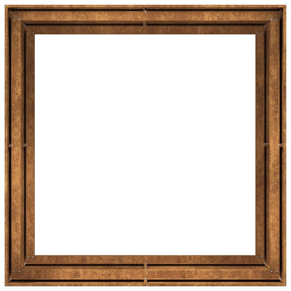 Plantekasse rust 100x100x80 cm forvitringsstål
