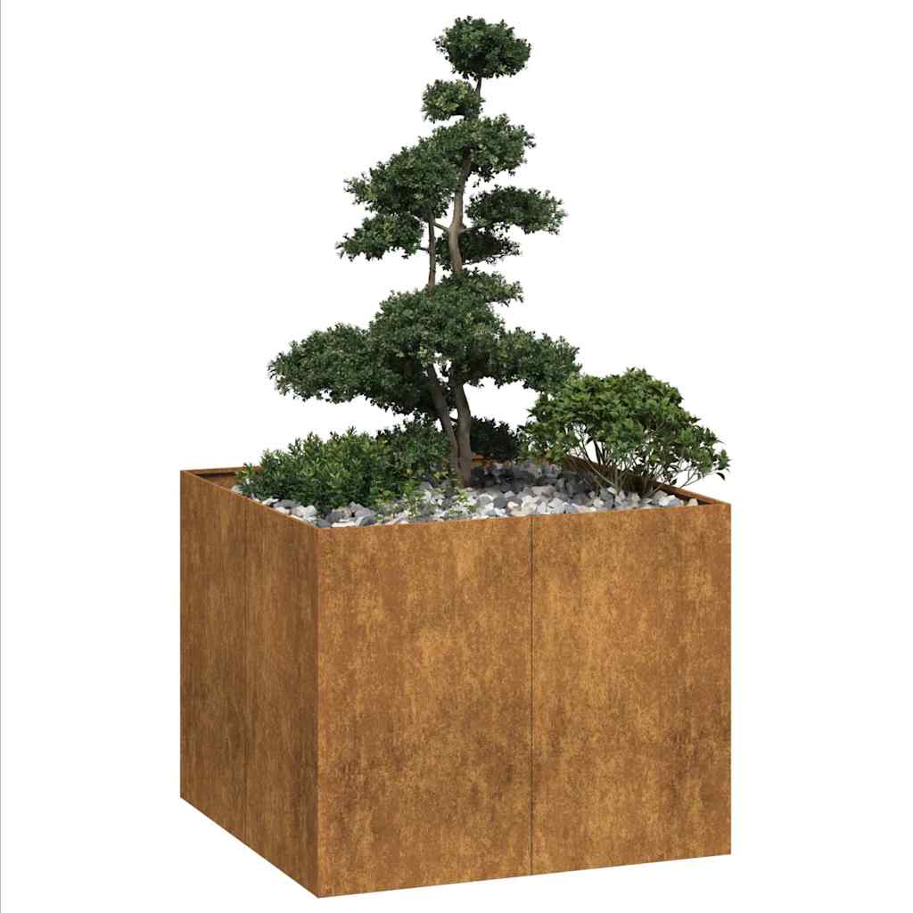 Plantekasse rust 100x100x80 cm forvitringsstål