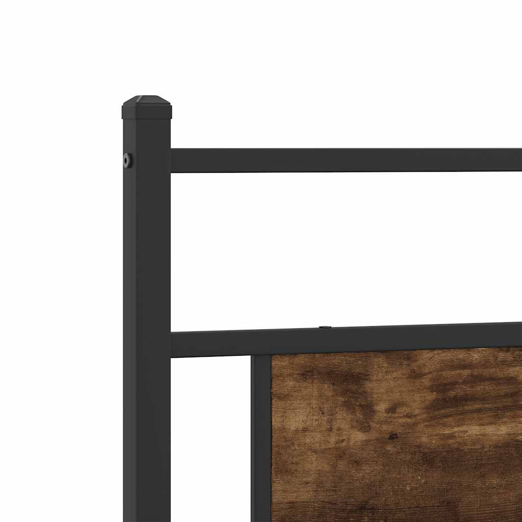 Sengeramme uten madrass røkt eik 100x200 cm konstruert tre