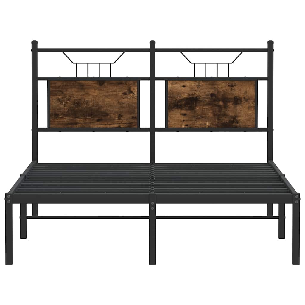 Sengeramme uten madrass røkt eik 120x200 cm konstruert tre