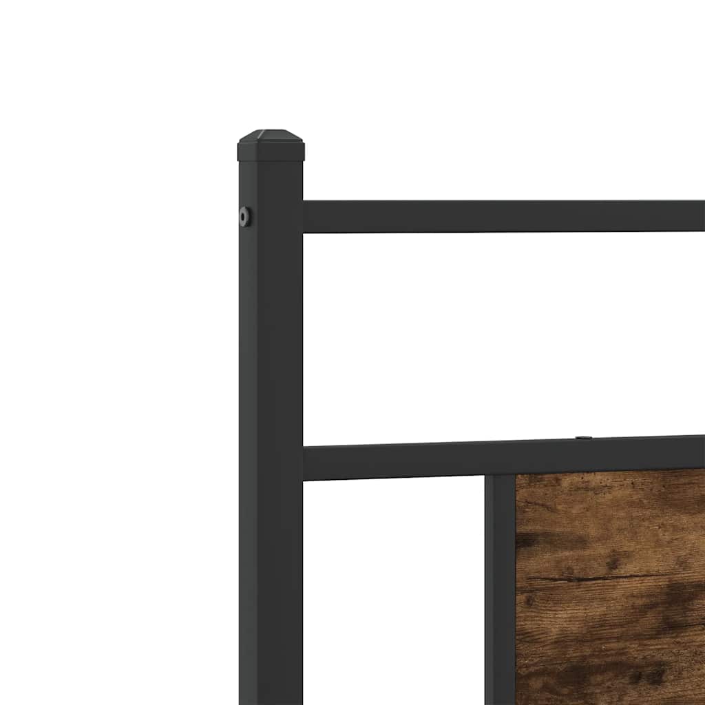 Sengeramme uten madrass røkt eik 75x190 cm konstruert tre