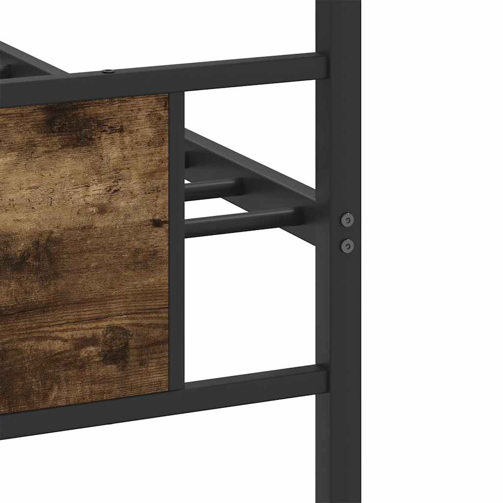 Sengeramme uten madrass røkt eik 90x190 cm konstruert tre