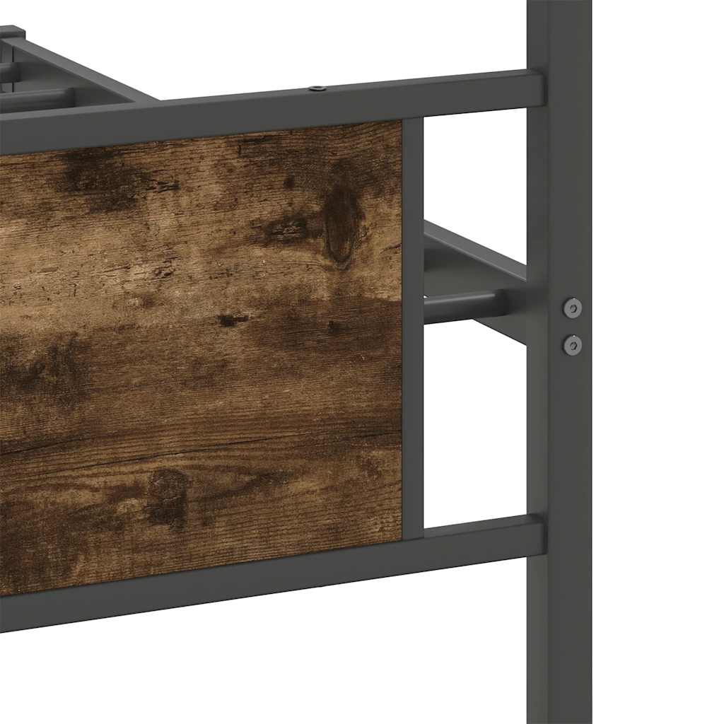 Sengeramme uten madrass røkt eik 100x190 cm konstruert tre