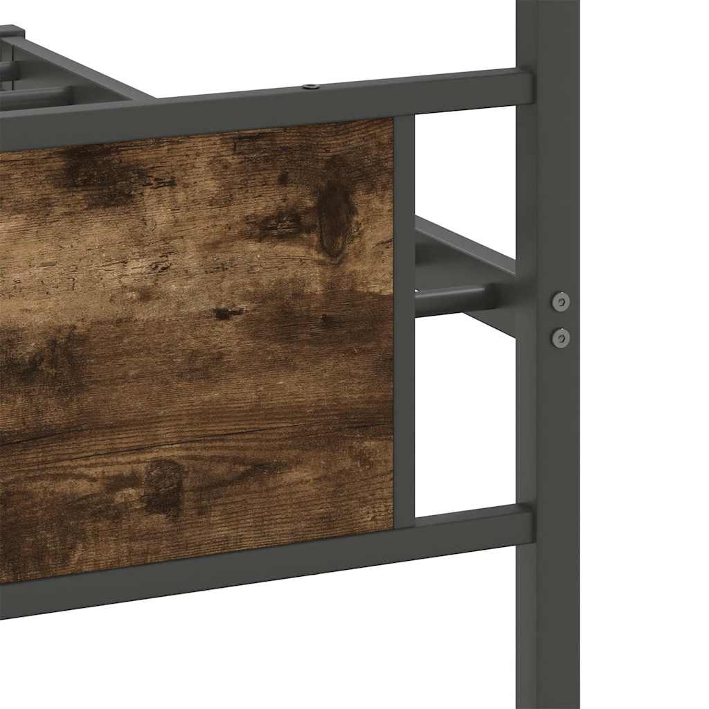 Sengeramme uten madrass røkt eik 100x200 cm konstruert tre