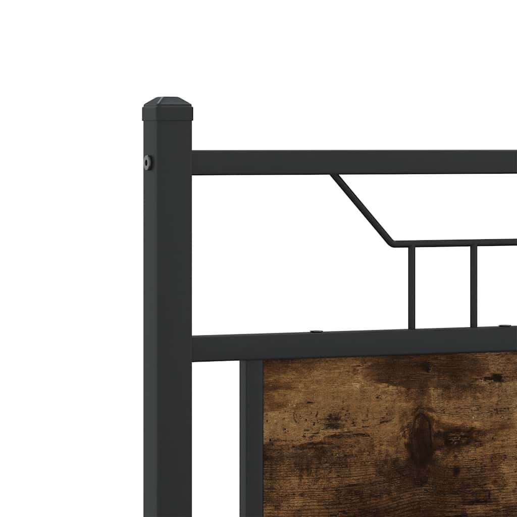 Sengeramme uten madrass røkt eik 120x190 cm konstruert tre