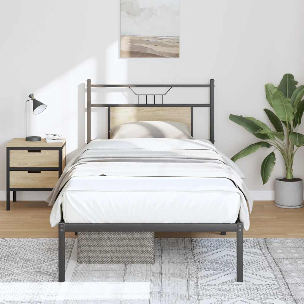 Sengeramme uten madrass sonoma eik 75x190 cm konstruert tre