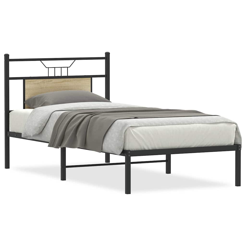Sengeramme uten madrass sonoma eik 80x200 cm konstruert tre