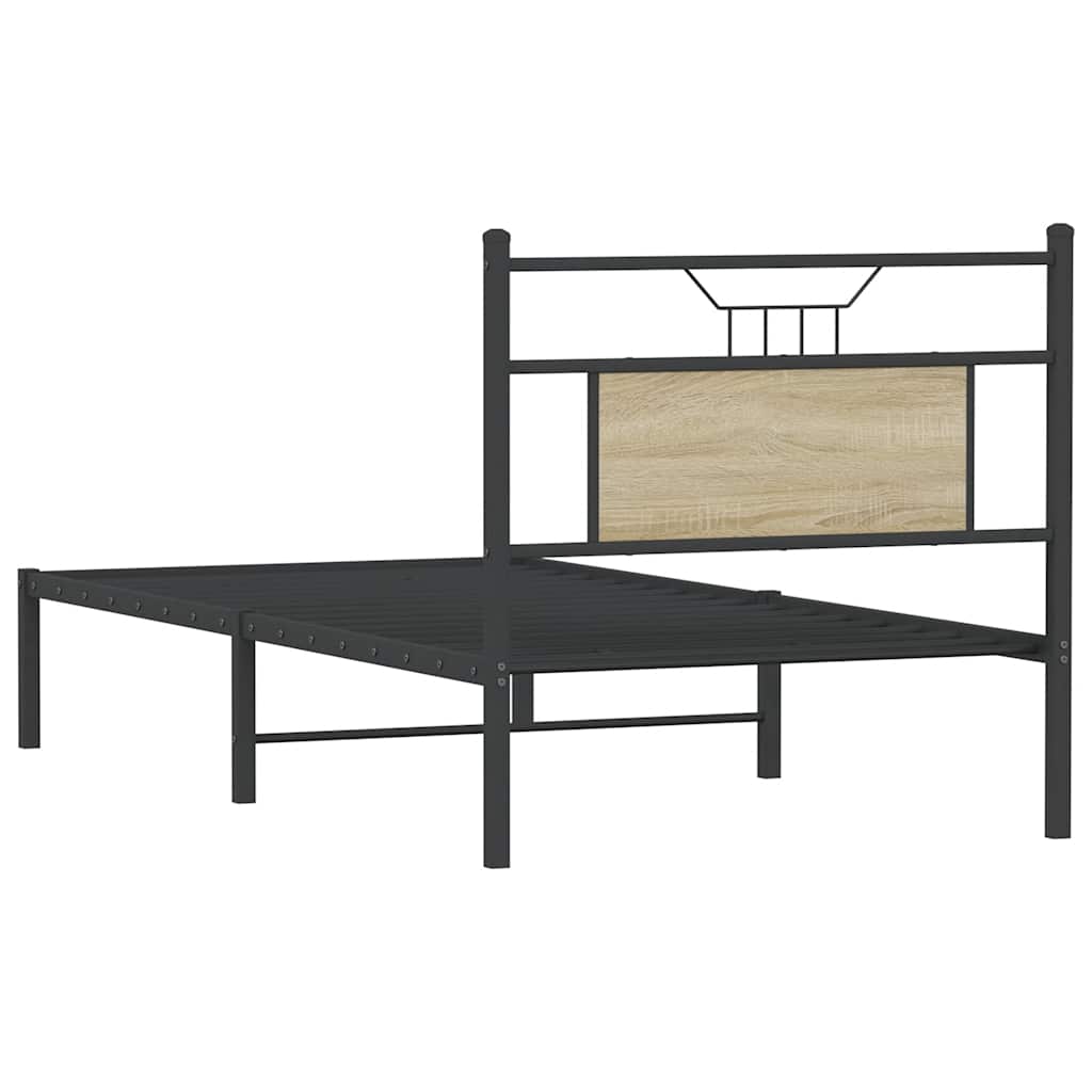 Sengeramme uten madrass sonoma eik 80x200 cm konstruert tre