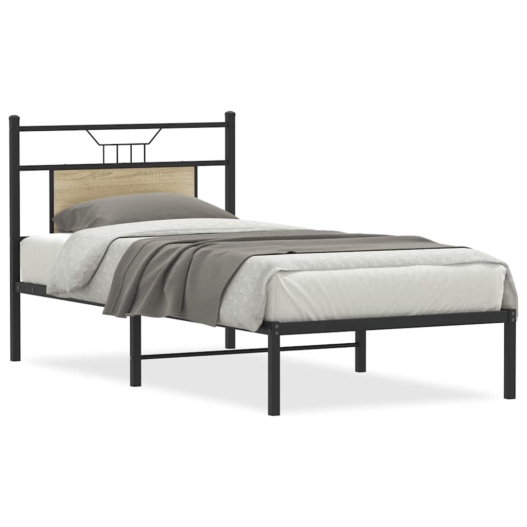 Sengeramme uten madrass sonoma eik 90x190 cm konstruert tre