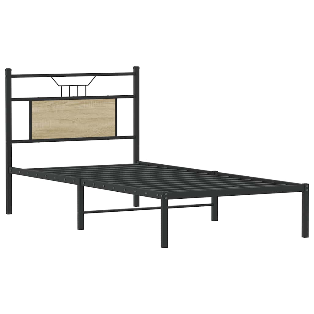 Sengeramme uten madrass sonoma eik 90x190 cm konstruert tre