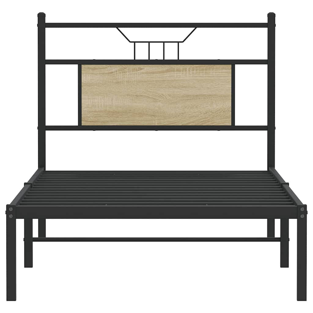 Sengeramme uten madrass sonoma eik 90x200 cm konstruert tre