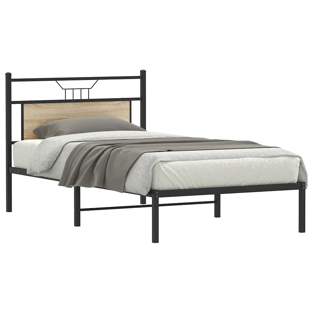 Sengeramme uten madrass sonoma eik 100x190 cm konstruert tre