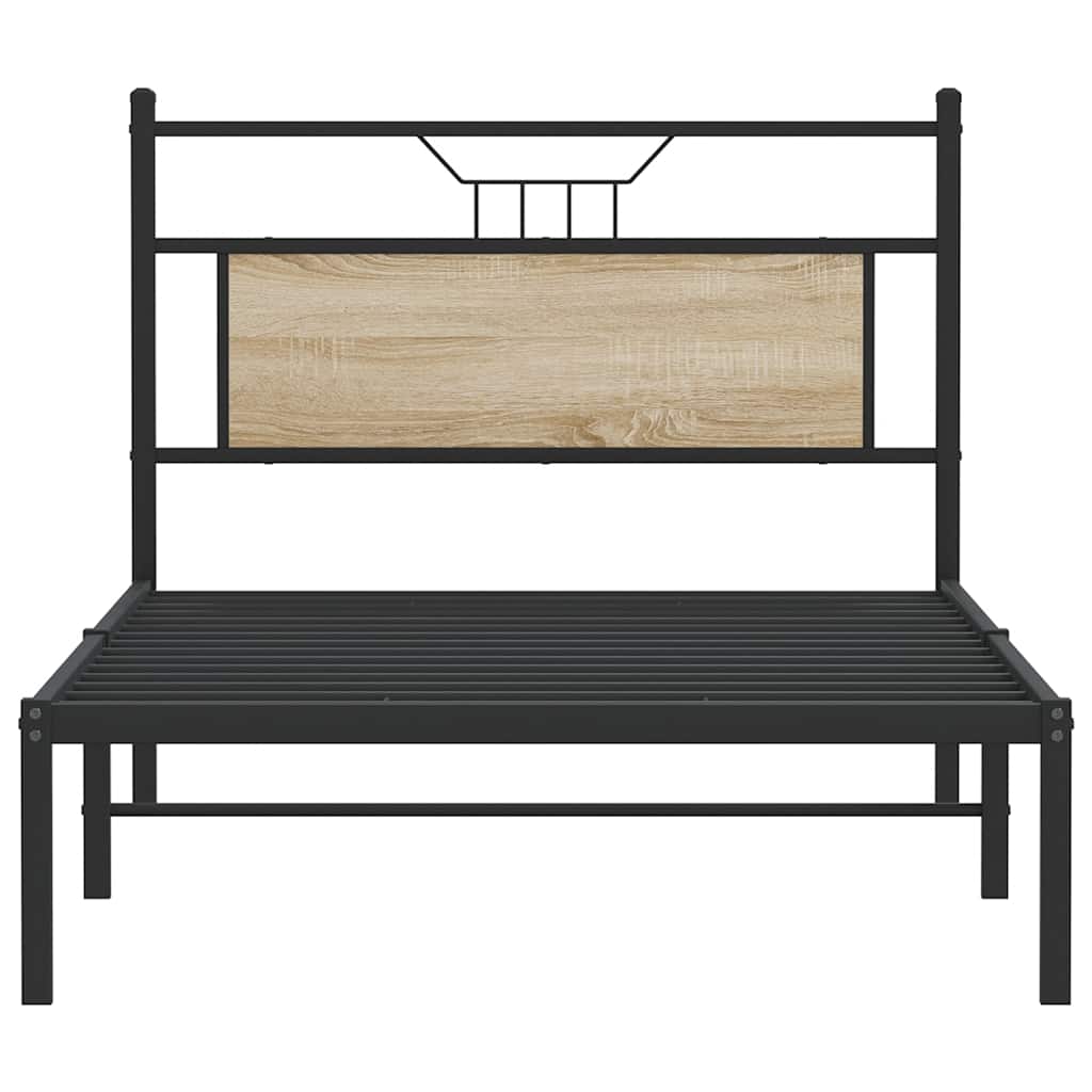 Sengeramme uten madrass sonoma eik 100x190 cm konstruert tre