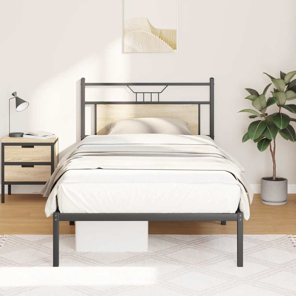 Sengeramme uten madrass sonoma eik 100x190 cm konstruert tre