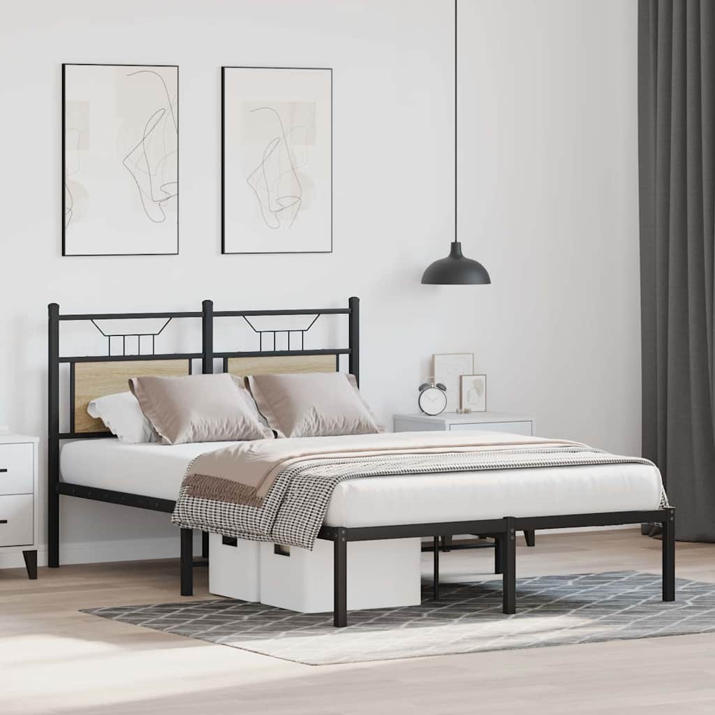 Sengeramme uten madrass sonoma eik 120x190 cm konstruert tre