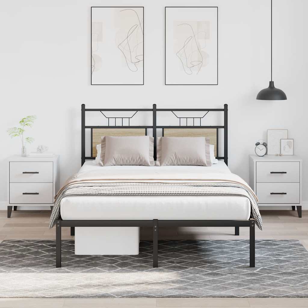 Sengeramme uten madrass sonoma eik 120x190 cm konstruert tre