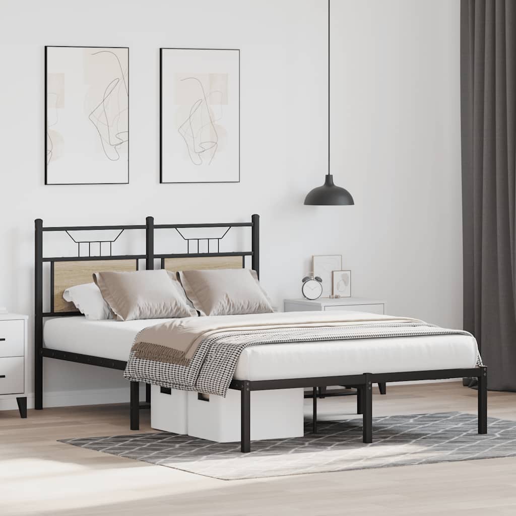 Sengeramme uten madrass sonoma eik 120x200 cm konstruert tre
