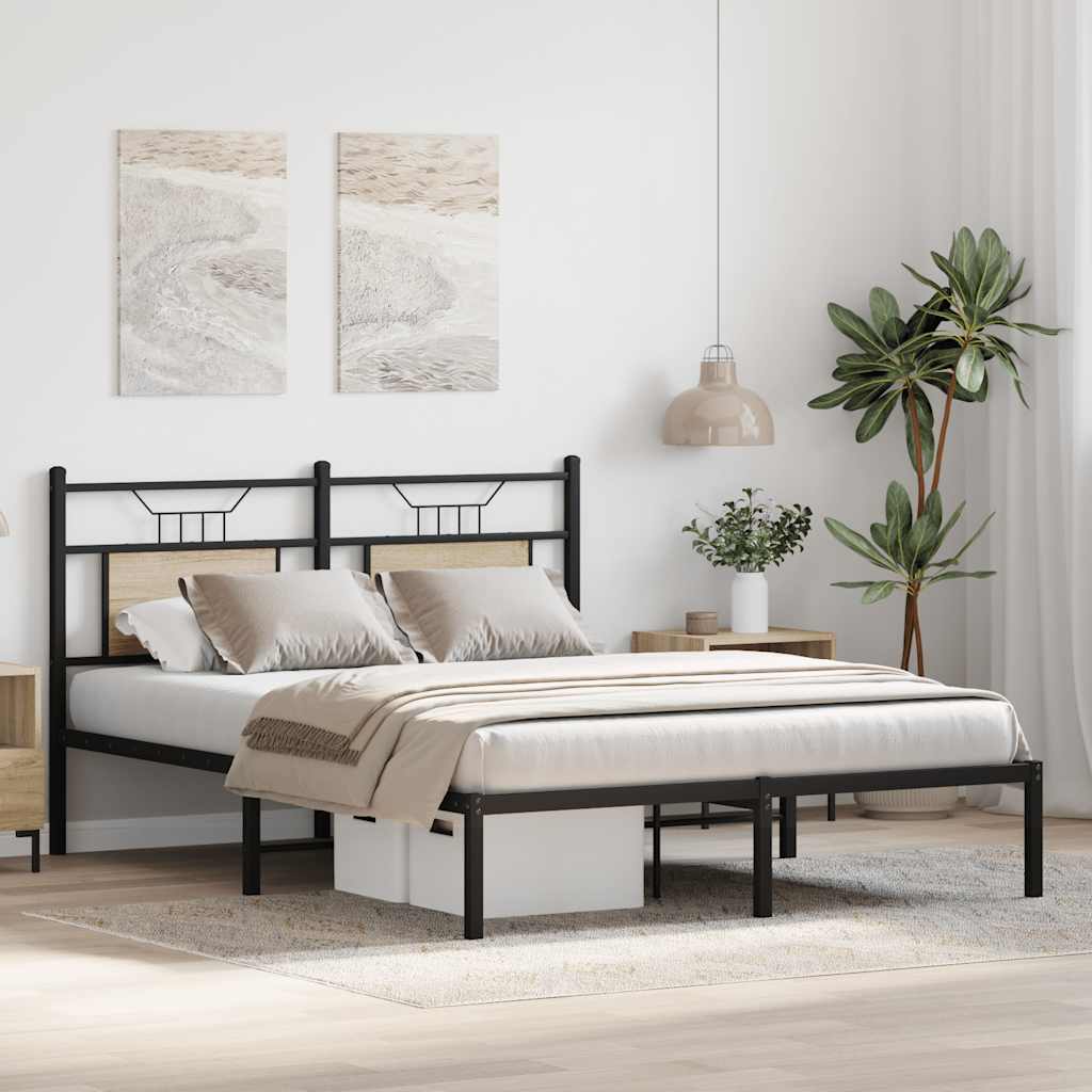 Sengeramme uten madrass sonoma eik 137x190 cm konstruert tre