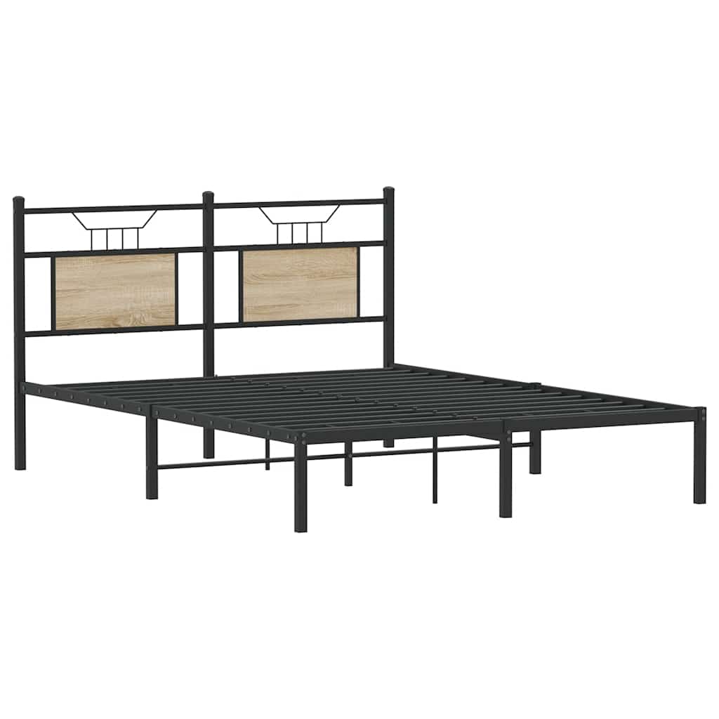 Sengeramme uten madrass sonoma eik 137x190 cm konstruert tre