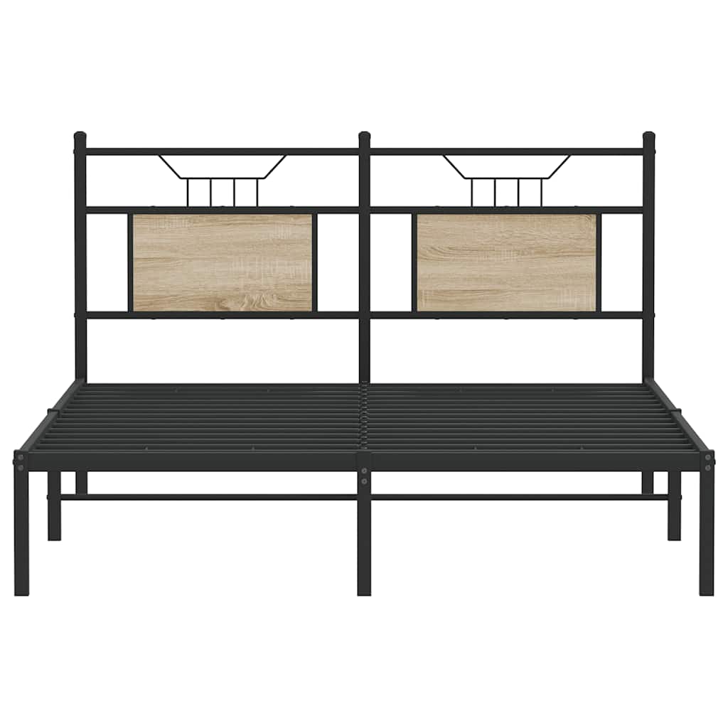 Sengeramme uten madrass sonoma eik 137x190 cm konstruert tre