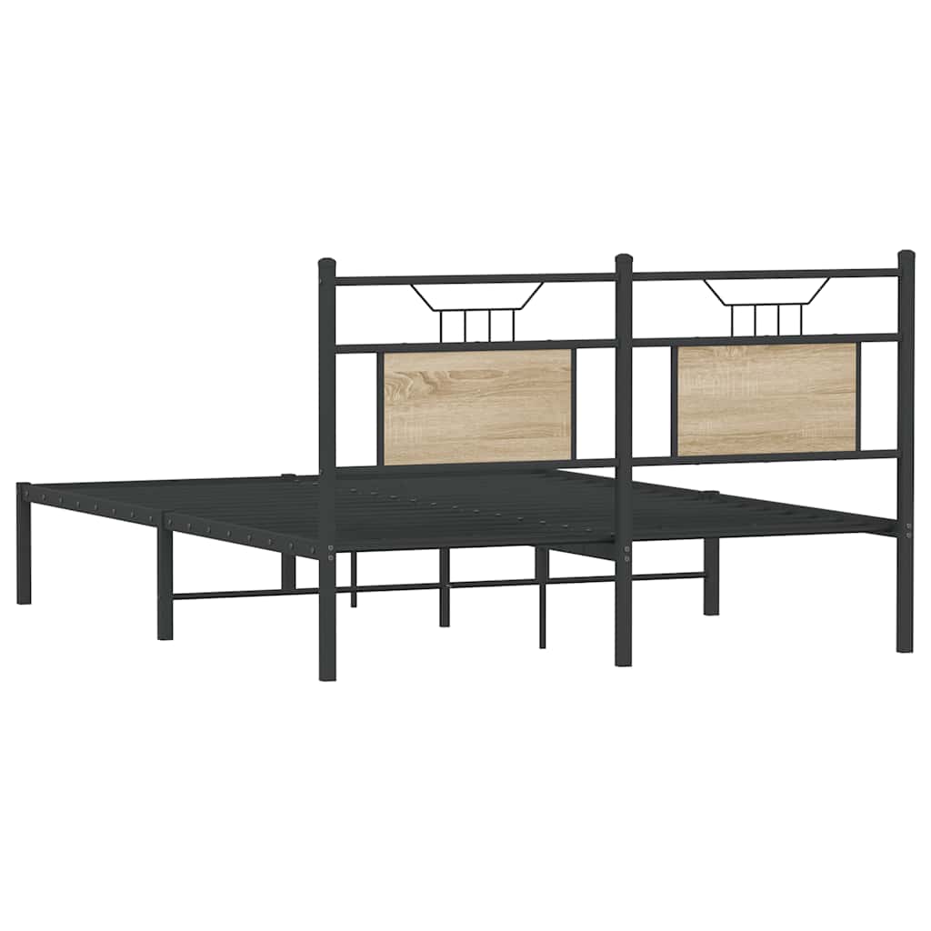 Sengeramme uten madrass sonoma eik 140x190 cm konstruert tre