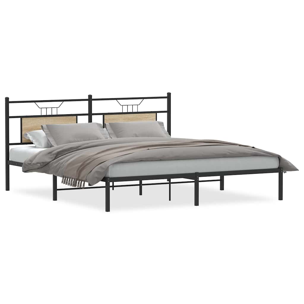 Sengeramme uten madrass sonoma eik 160x200 cm konstruert tre