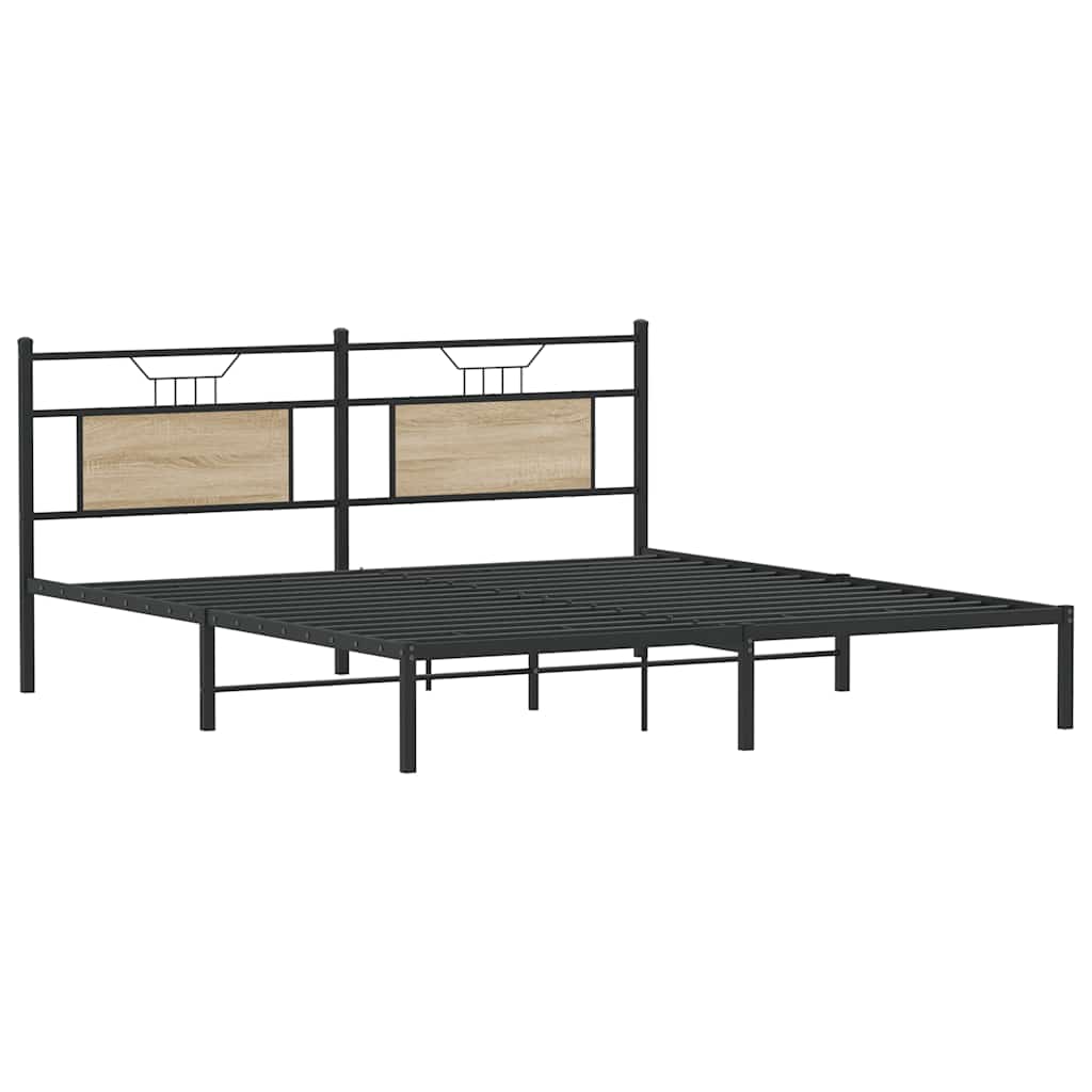 Sengeramme uten madrass sonoma eik 160x200 cm konstruert tre