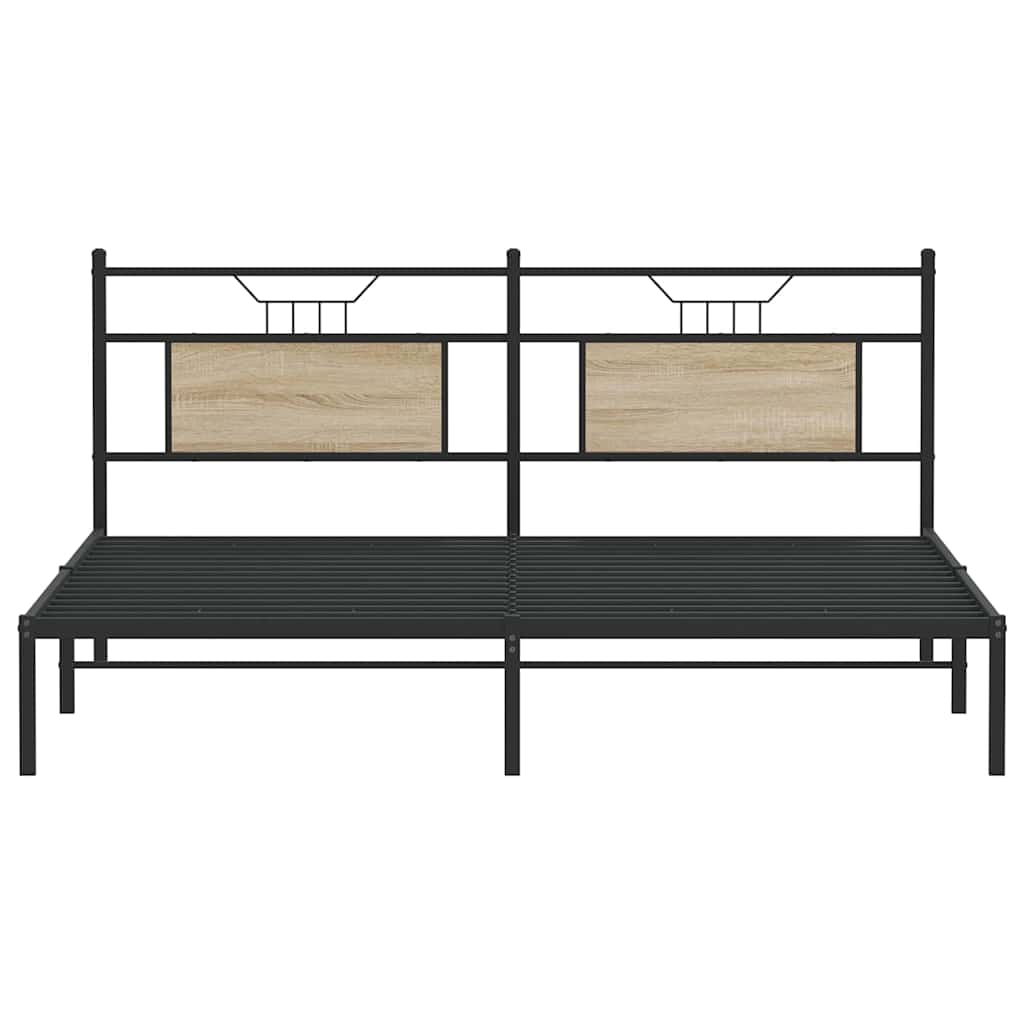 Sengeramme uten madrass sonoma eik 160x200 cm konstruert tre