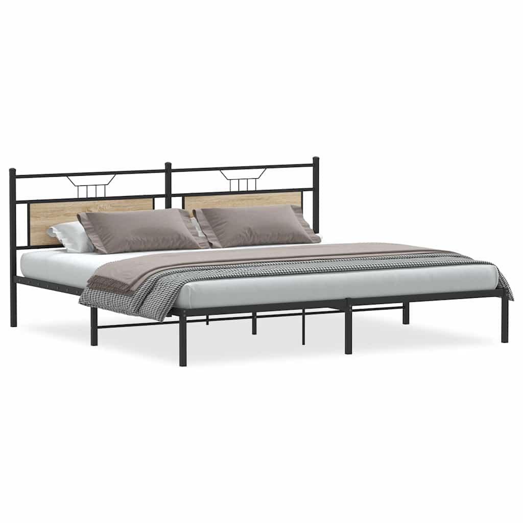Sengeramme uten madrass sonoma eik 193x201 cm konstruert tre