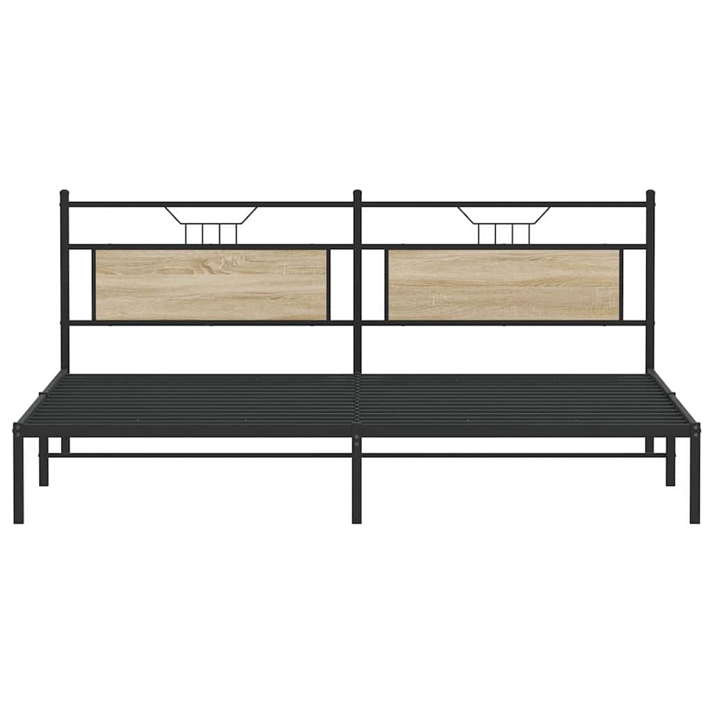 Sengeramme uten madrass sonoma eik 193x201 cm konstruert tre