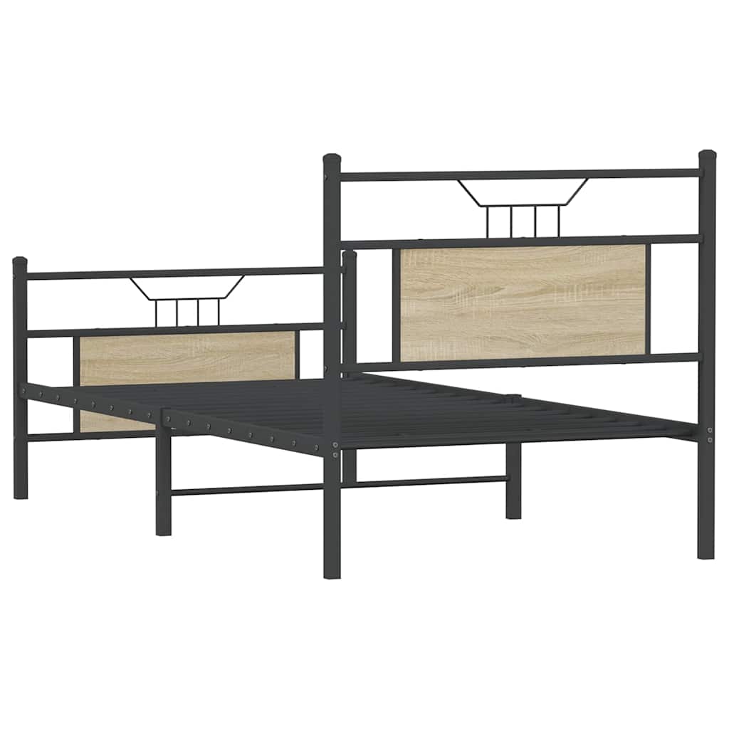 Sengeramme uten madrass sonoma eik 90x190 cm konstruert tre