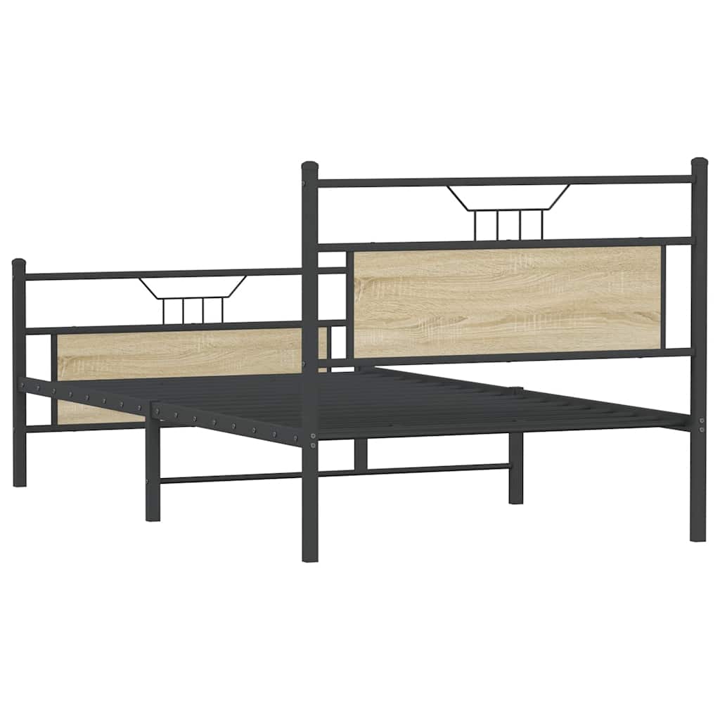 Sengeramme uten madrass sonoma eik 107x203 cm konstruert tre