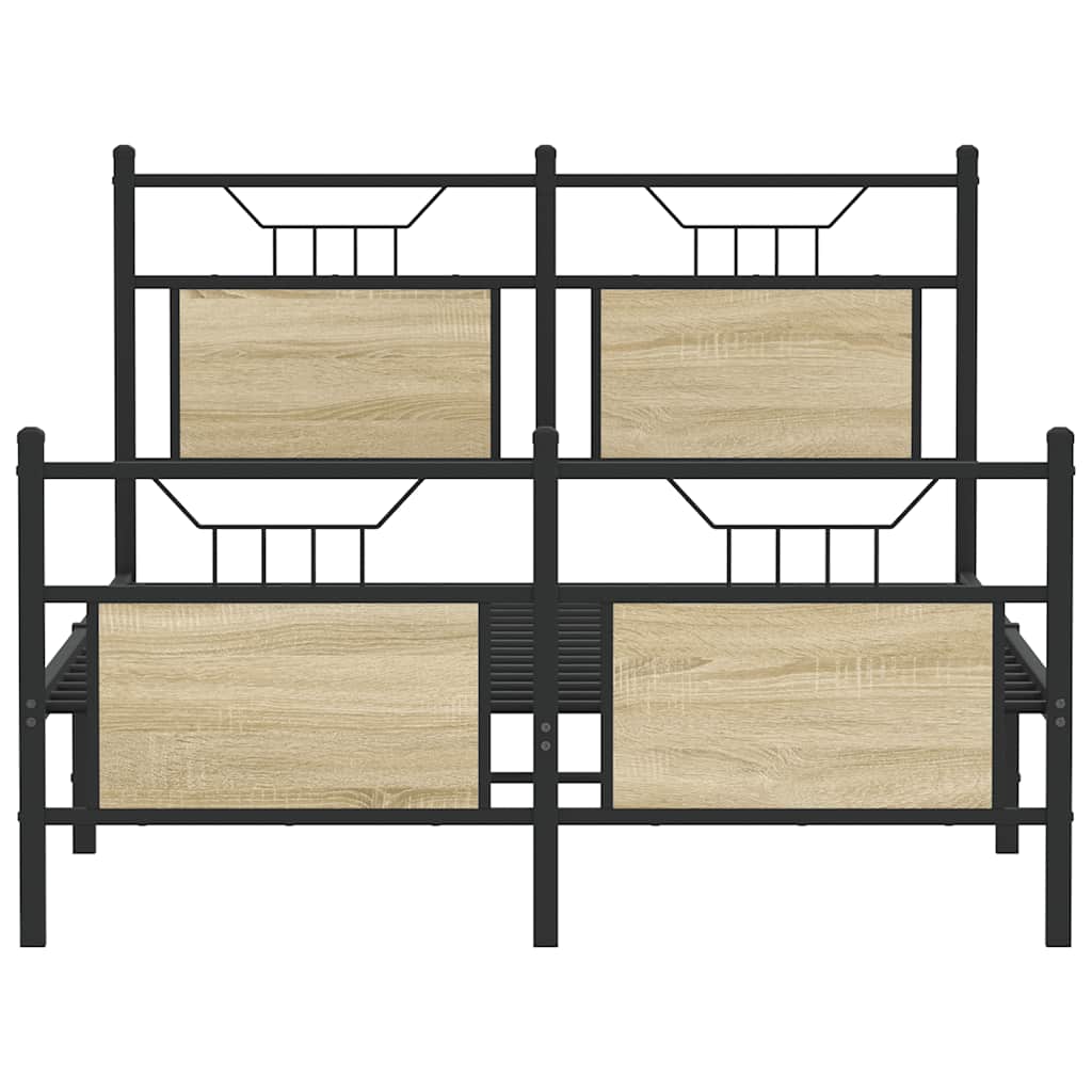 Sengeramme uten madrass sonoma eik 120x190 cm konstruert tre